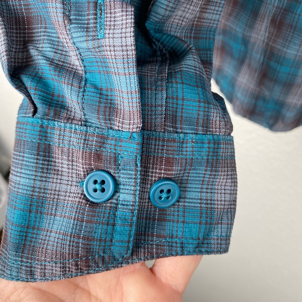 Columbia sportswear Omni shade sun protection men’s long sleeve plaid shirt M - Picture 6 of 13